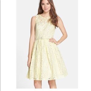 Eliza J Yellow Lace Dress